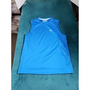 New Balance Sleeveless Athletic Shirt Mens Large Blue Polyester Running Race Day
